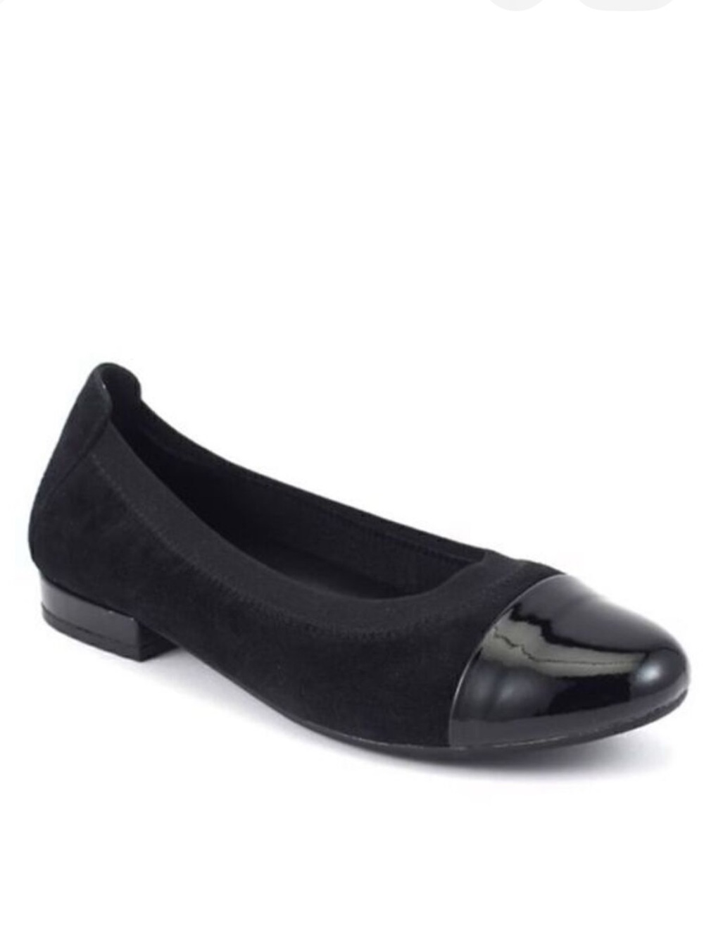 David Tate Nikki Black Suede Leather Ballet Flats